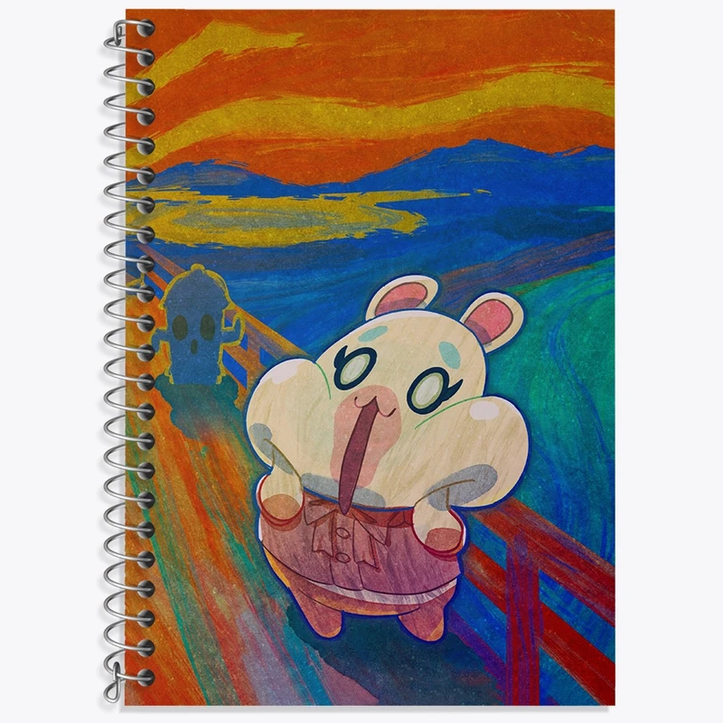 دفتر زبان 50 برگ خندالو مدل دو خط طرح بازی انیمال کراسینگ (Animal Crossing) کد 32657