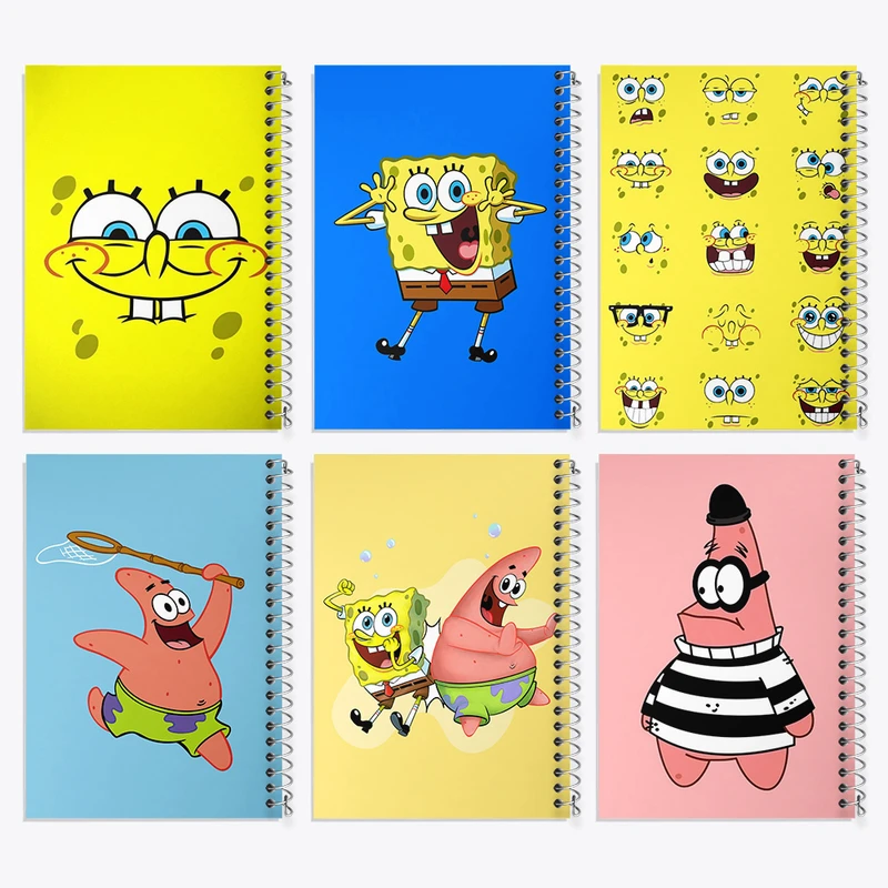 دفتر نقاشی 50 برگ خندالو طرح باب اسفنجی و پاتریک کد 230 مجموعه 6 عددی