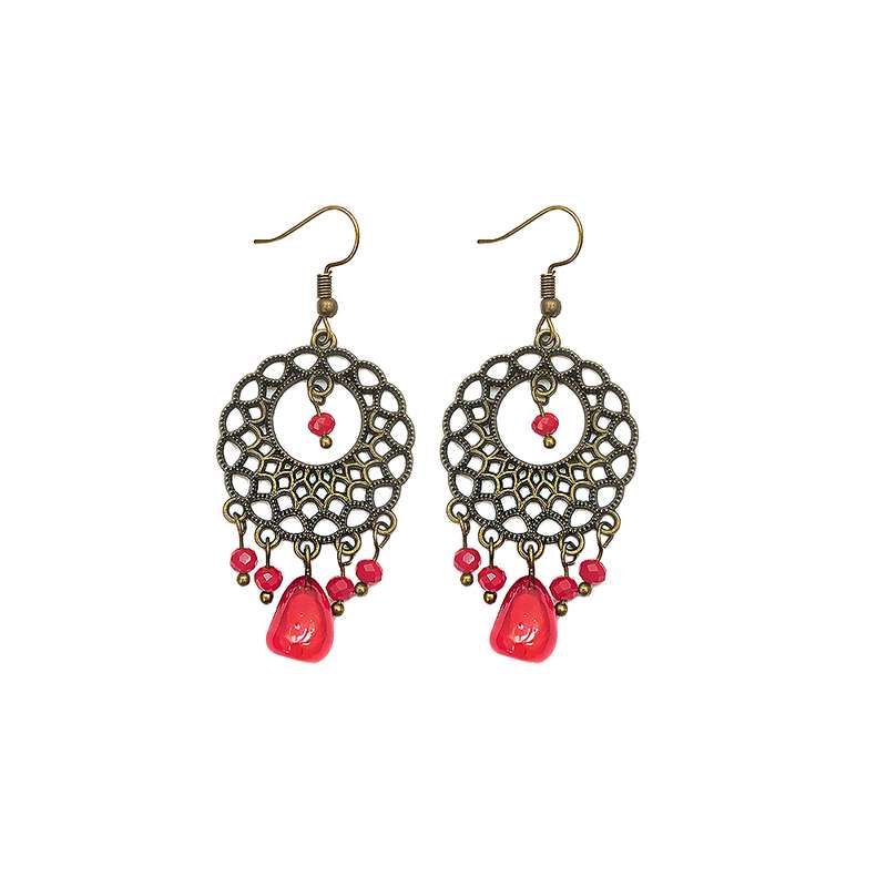 گوشواره زنانه مدل انار کد 04 گوشواره زنانه مدل انار کد 04