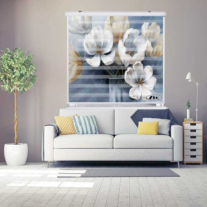 پرده زبرا زیو کد 3D1448 سایز 150x150 سانتی متر