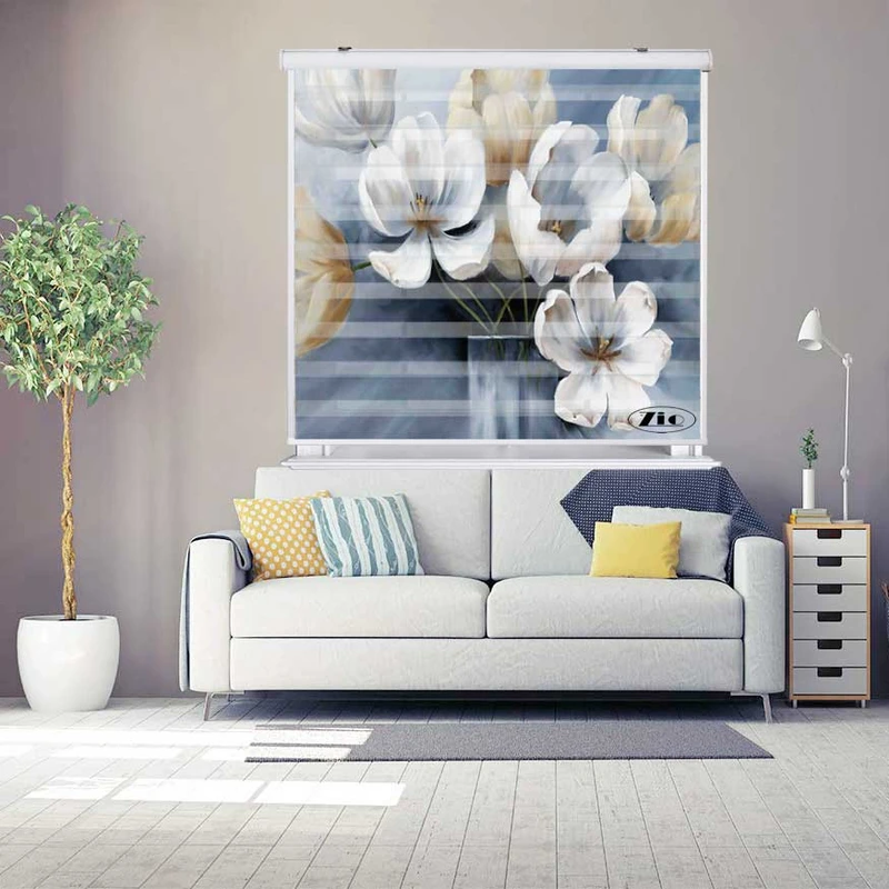 پرده زبرا زیو کد 3D1448 سایز 150x200 سانتی متر