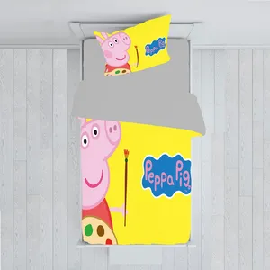 سرویس روتختی مدل کارتونی خوک TXY566 تک نفره 5 تکه