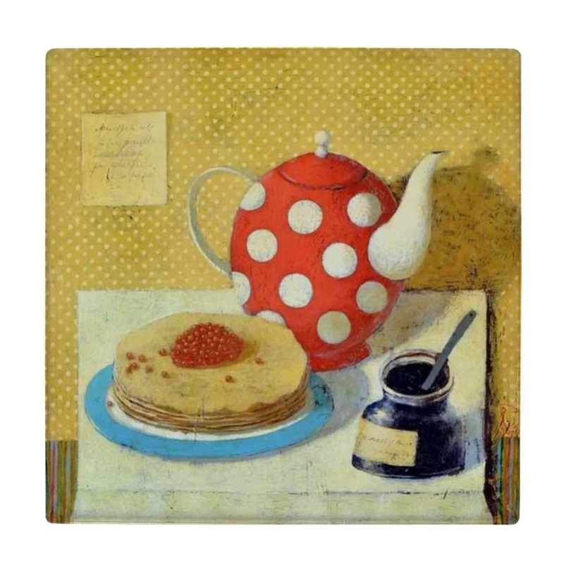 زیر لیوانی  طرح نقاشی قوری کد    6409708_5943