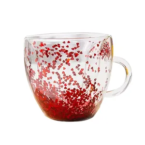 لیوان مدل دوجداره طرح عشق
