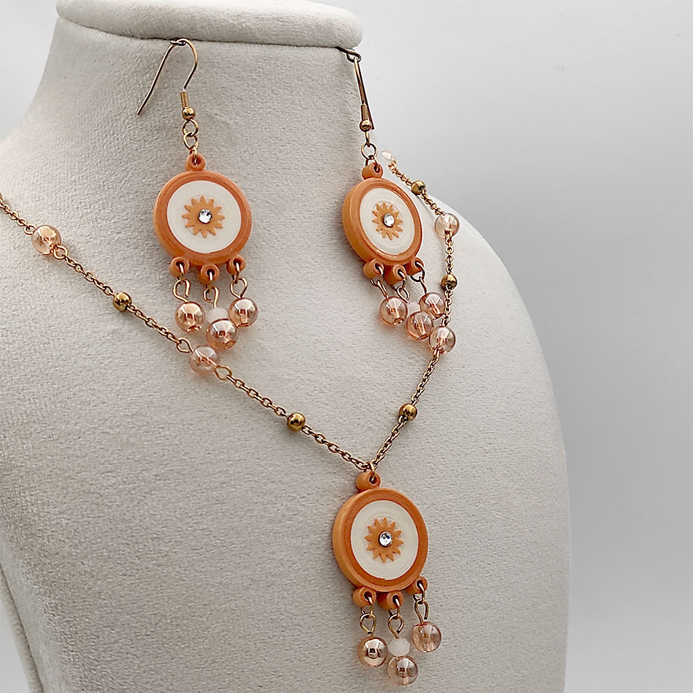 نیم ست زنانه مدل خورشید دست ساز