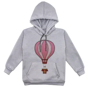 هودی دخترانه مدل بالن F135 رنگ طوسی