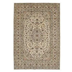 فرش قدیمی دستبافت نه متری طرح کاشان کد 592306