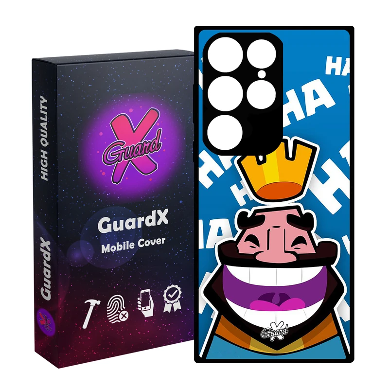 کاور گارد ایکس طرح Clash Royale مدل Glass10036 مناسب برای گوشی موبایل سامسونگ Galaxy S24 Ultra
