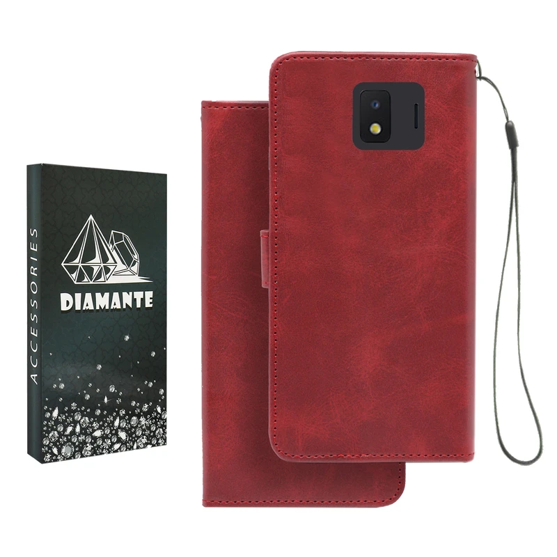 کیف کلاسوری دیامانته مدل Mortand Bk مناسب برای گوشی موبایل سامسونگ Galaxy J260  به همراه بندآویز