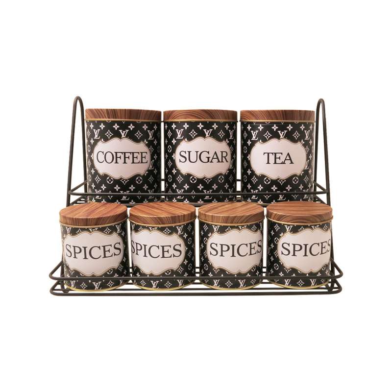 ست جای ادویه 7 پارچه طرح 24K