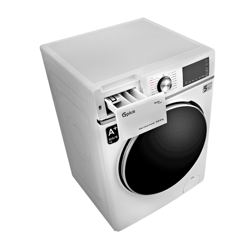 ماشین لباسشویی جی پلاس مدل GWM-MD109W ظرفیت 10.5 کیلوگرم