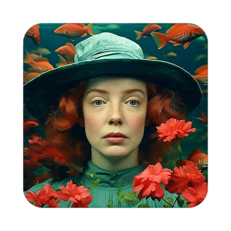 زیر لیوانی کاکتی طرح گل مدل mp18481