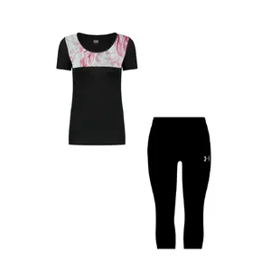 ست تی شرت و شلوارک ورزشی زنانه مدل 710102-3101