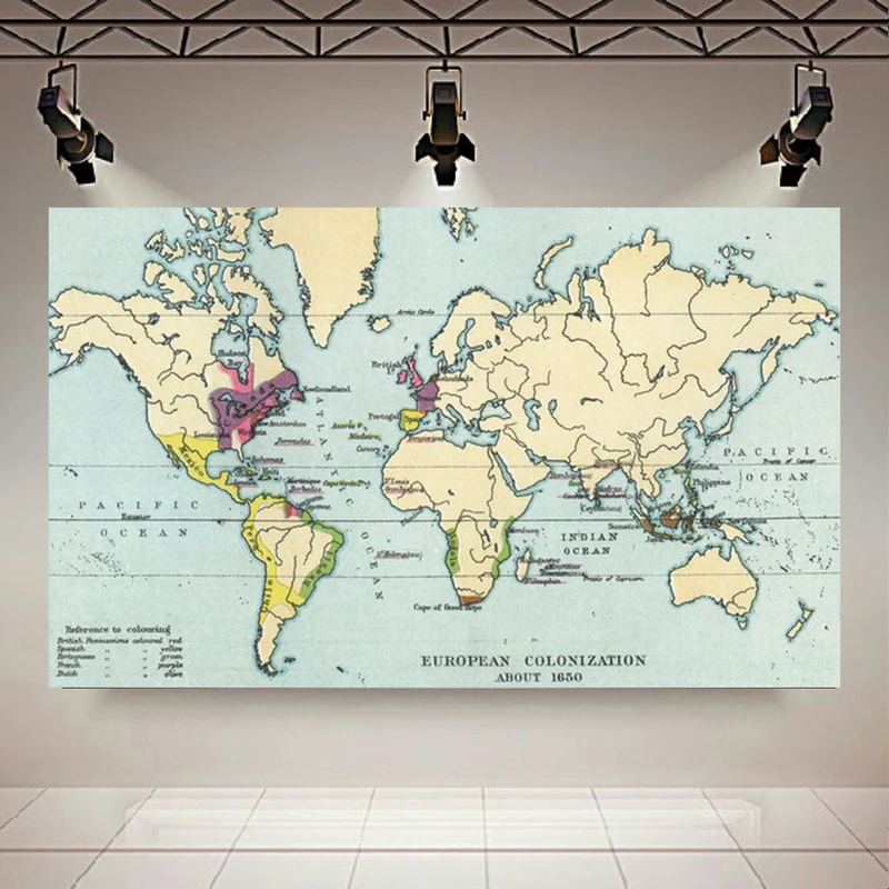 پوستر طرح مخمل نقشه جهان مدل سفر کد AR303922