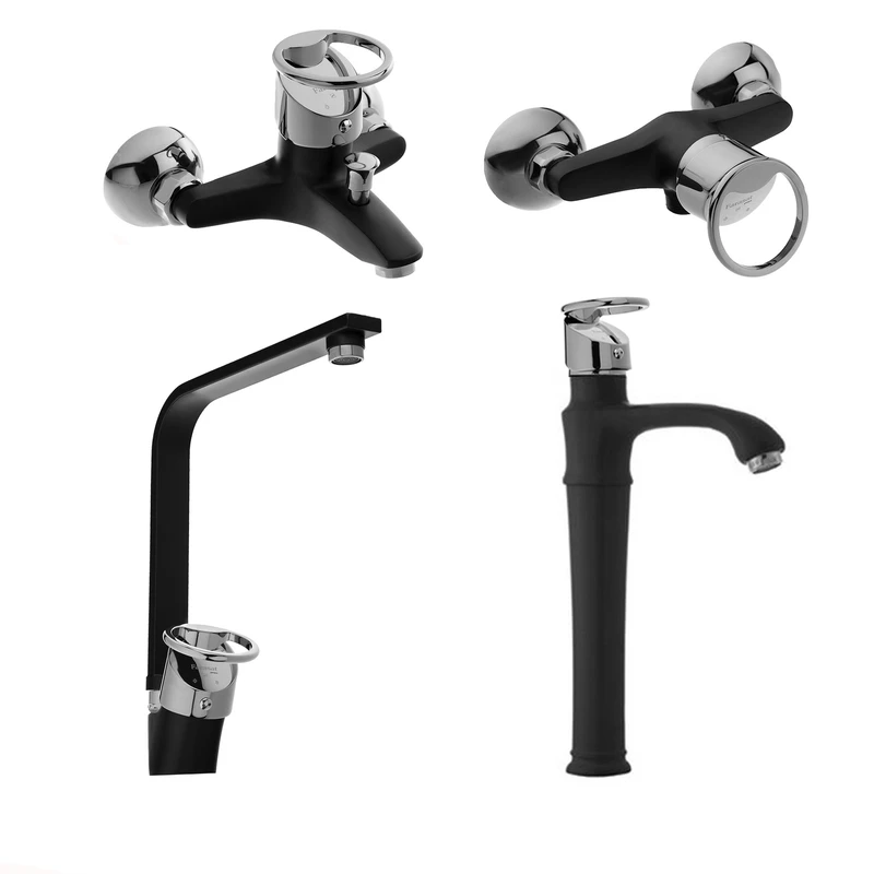 ست شیرآلات توفیق مدل النگویی پایه بلند مجموعه 4 عددی