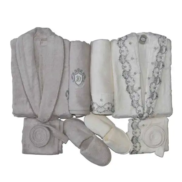 سرویس حوله پالتویی 8 تکه دانتلا ویتا مدل LILUM