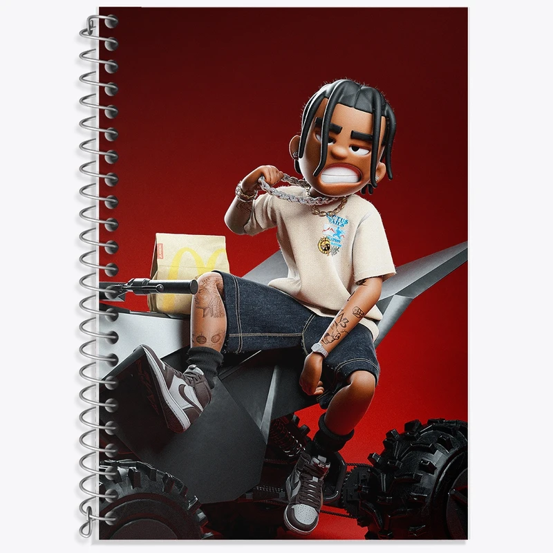 دفتر زبان 50 برگ خندالو مدل دو خط طرح christian کد F106