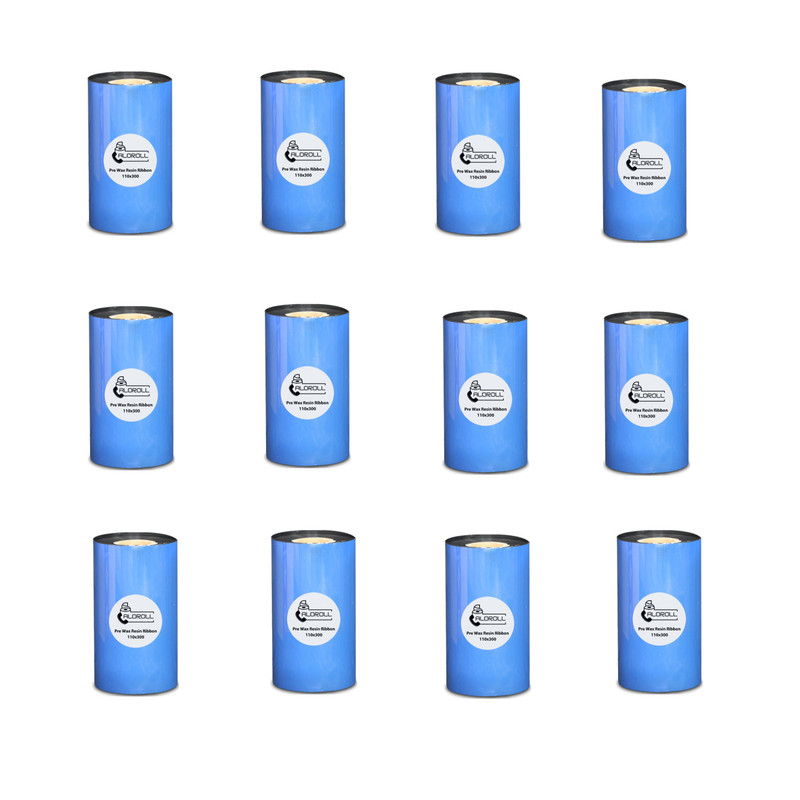 ریبون وکس رزین مدل  WAX RESIN 300m x 80mm بسته 12 عددی