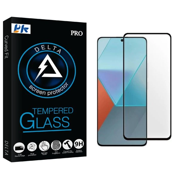 محافظ صفحه نمایش شیشه ای پی کی مدل Delta مناسب برای گوشی موبایل شیائومی Redmi note 13R Pro
