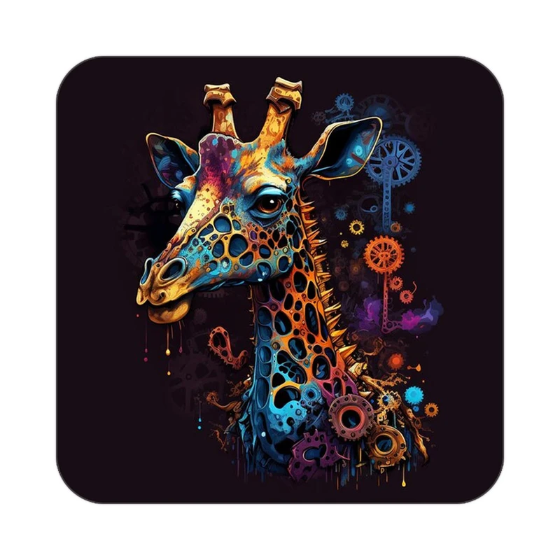 زیر لیوانی کاکتی طرح حیوانات رنگی مدل mp25871