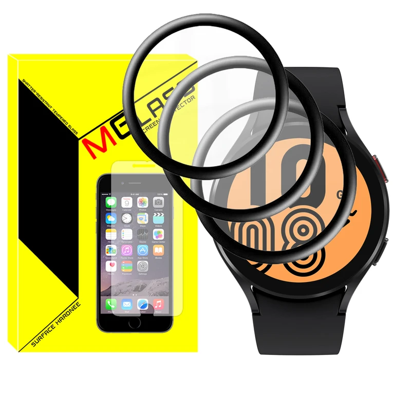 محافظ صفحه نمایش نانو ام‌گلس مدل NMG مناسب برای ساعت هوشمند سامسونگ Galaxy Watch 4 44mm بسته سه عددی