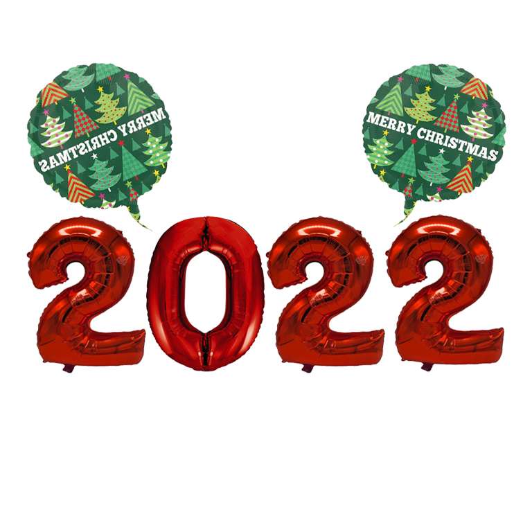 بادکنک سورتک مدل کریسمس کد 2022-6 بسته 6 عددی