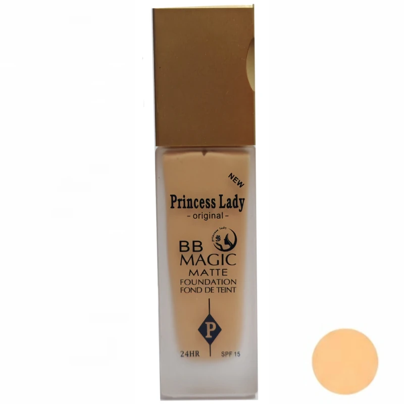 کرم پودر BB مایع spf 15  پرنسس لیدی مدل مجیک شماره 103 مناسب انواع پوست حجم 46 میلی‌لیتر