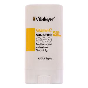 کرم ضد آفتاب بی‌رنگ صورت و بدن ویتالیر SPF 50 مدل Vitamin C ‌محافظ در برابر UVA و UVB مناسب برای انواع پوست حجم 20 میلی‌ لیتر