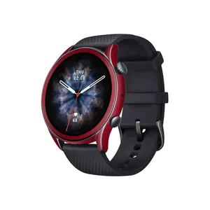 برچسب ماهوت طرح Matte-Warm-Red مناسب برای ساعت هوشمند آمازفیتGTR 3 Pro