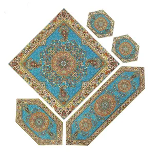 ست 5 تکه رومیزی ترمه مدل افشار