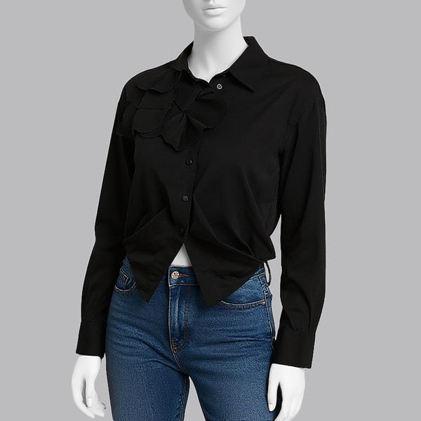 شومیز آستین بلند زنانه سرژه مدل 207358