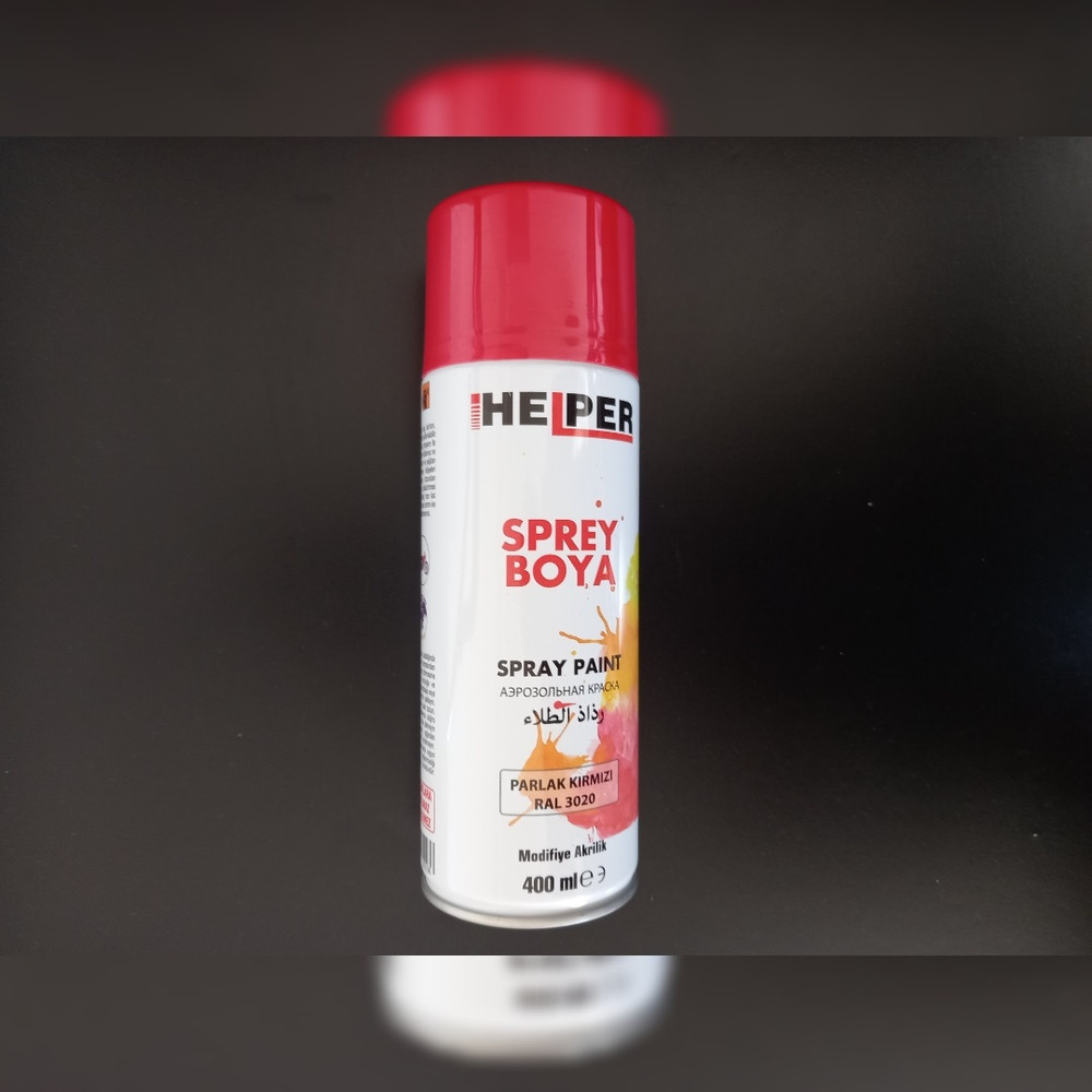 اسپری رنگ قرمز هلپر مدل RAL3020 حجم 400 میلی لیتر