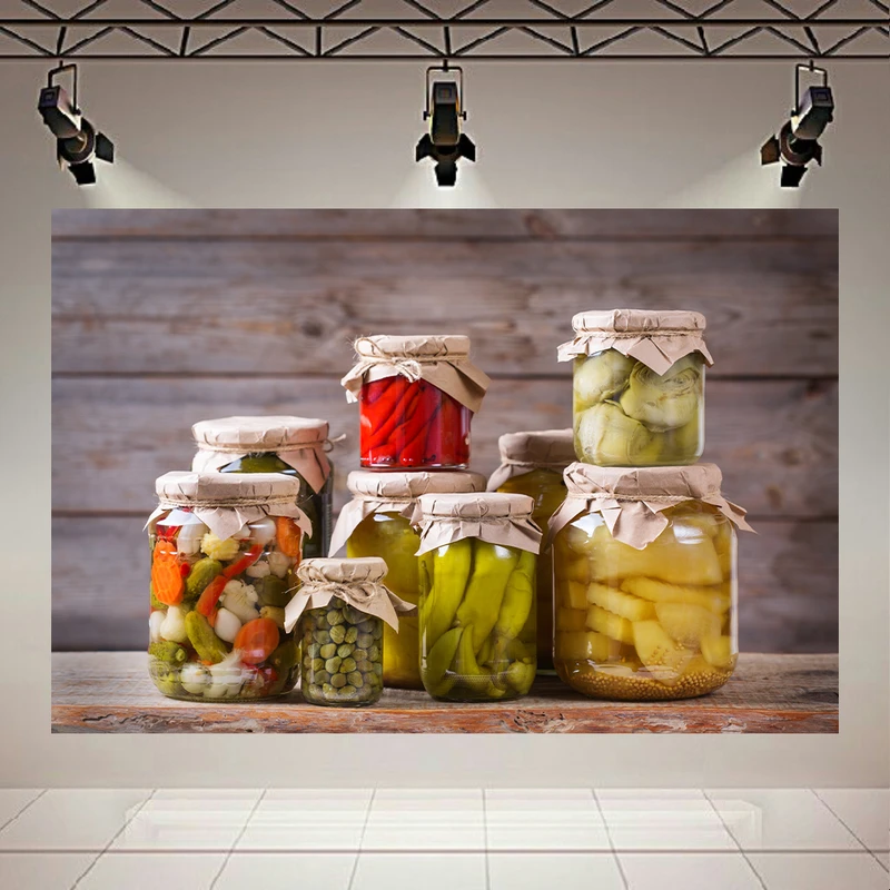 پوستر طرح شیشه مدل ترشی خانگی کد PD130364