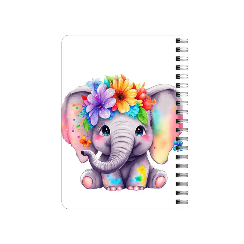 دفترچه یادداشت بامبیلیپ مدل چوبی طرح فیل گل گلی کد 0930832