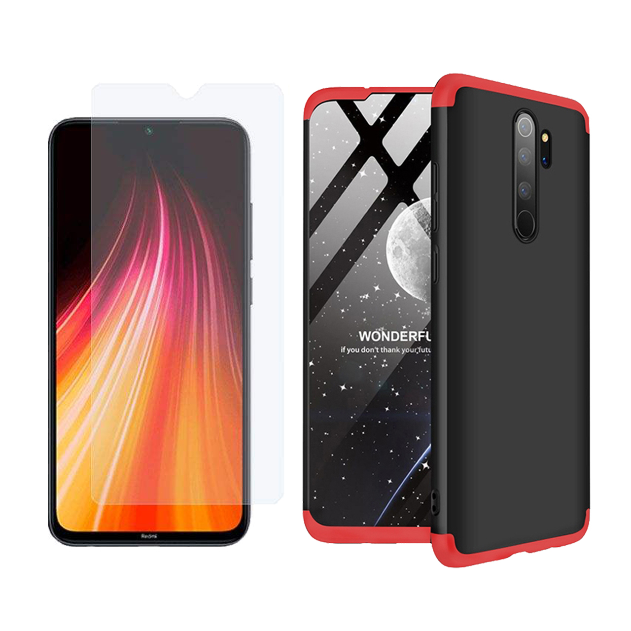 کاور ۳۶۰ درجه بلوفاکس مدل BFGK-BGM-1 مناسب برای گوشی موبایل شیائومی Redmi Note 8 Pro به همراه محافظ صفحه نمایش