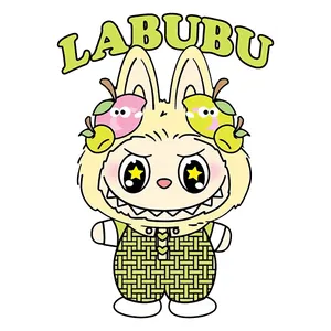 استیکر پارچه و لباس پاد آفرین طرح لبوبو کد 223