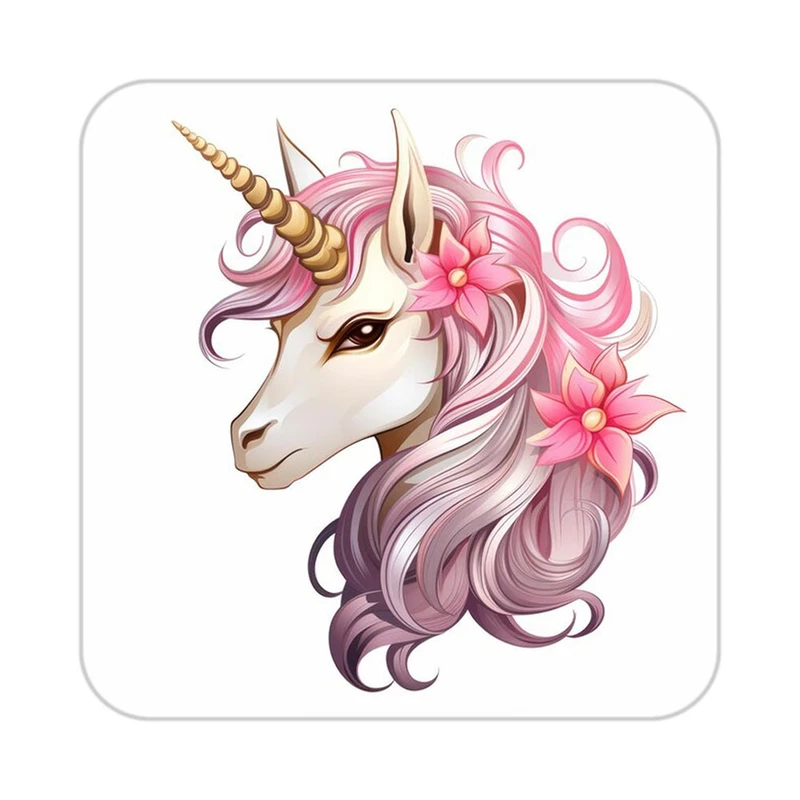 زیر لیوانی کاکتی طرح اسب تک شاخ و یونیکورن مدل mp31133