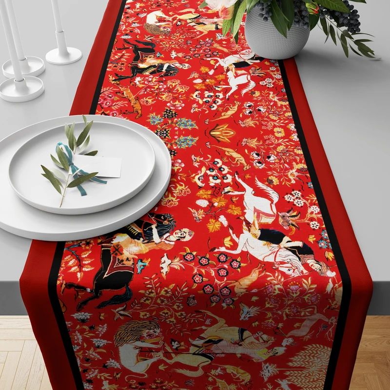 رانر طرح شاهنامه نبرد مدل مستطیل کد 0007