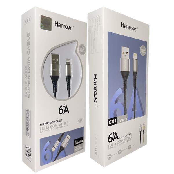 کابل تبدیل USB به لایتنینگ هانروکس مدل C81 طول 1 متر