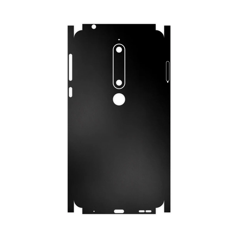 برچسب پوششی ماهوت مدل Black-Matte-FullSkin مناسب برای گوشی موبایل نوکیا 6.1