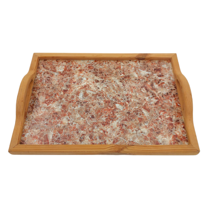 سینی مدل چوبی طرح سنگ کد 4747