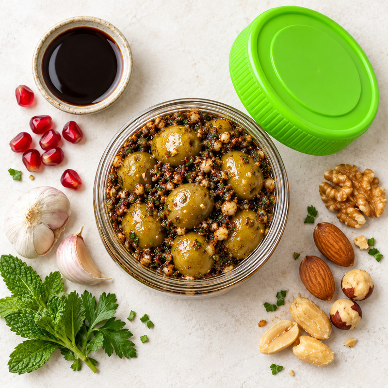زیتون پرورده چهار مغز سبزینو - ۲۰۰ گرم
