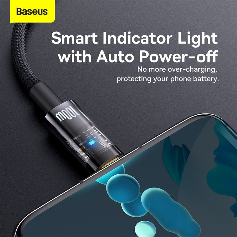 کابل تبدیل USB به USB-C بیسوس مدل B-CA201 طول 1 متر
