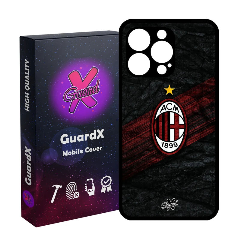 کاور گارد ایکس طرح AC Milan مدل Glass10057 مناسب برای گوشی موبایل اپل iPhone 13 Pro