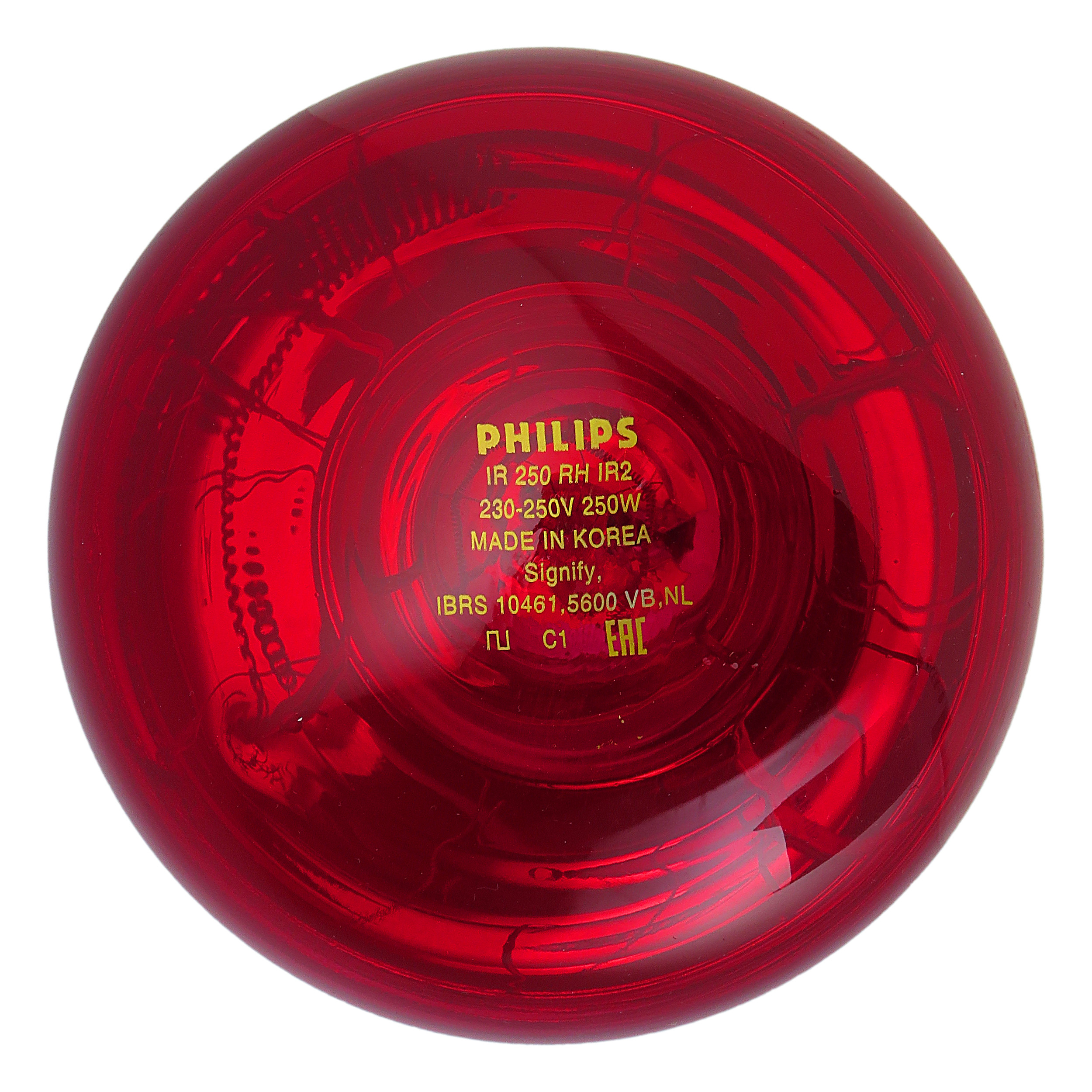 لامپ مادون قرمز 250 وات فیلیپس مدل IR-250W-RH-RED-230/250V-E27 پایه E27