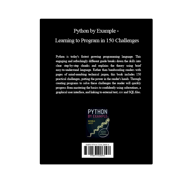 قیمت و خرید کتاب Python By Example - Learning To Program In 150 ...