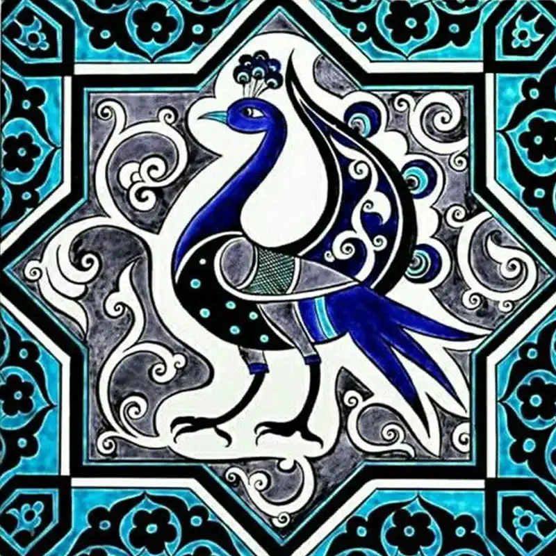 کاشی  طرح  طاووس   کد 9873452