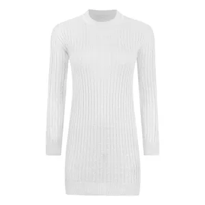 تونیک بافت زنانه مدل پیچ کد T-WHT