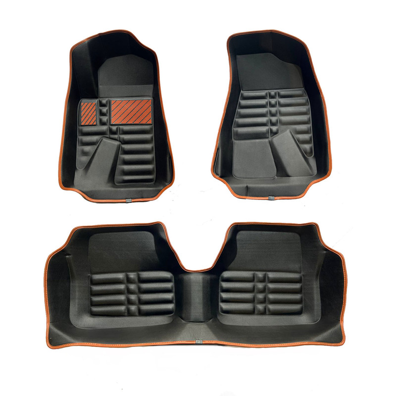 کفپوش پنج بعدی خودرو مدل نواردار مناسب برای سمند سورن به همراه کفپوش صندوق