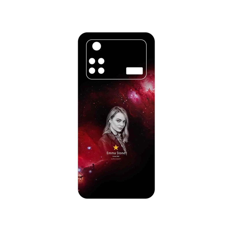 برچسب پوششی ماهوت مدل Emma Stone مناسب برای گوشی موبایل شیائومی Poco M4 Pro 4G